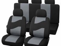 Huse Scaune Auto Hyundai Accent - RoGroup Rider, cu fermoare pentru bancheta rabatabila, 11 bucati