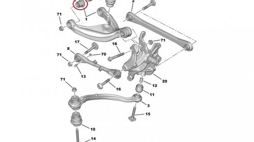 Hutchinson bucsa brat superior spate pt citroen c5