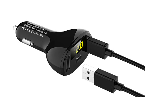INCARCATOR AUTO 1xUSB QC3.0 + 1xUSB 2.4A