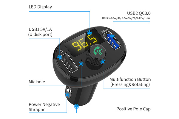 INCARCATOR AUTO 1XUSB QC3.0 SI 1XUSB 2.4