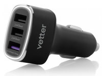 Incarcator Auto Vetter Smart Car Charger 2Nd Gen QC 3.0 And Super Charge 3 X USB CCAVTQC4SPD