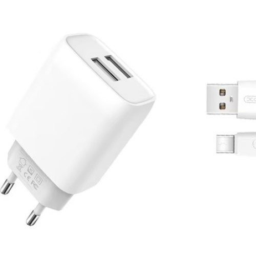 Incarcator retea USB 2.4A cu cablu Type-C Cod:XO-L65-NB103C