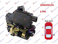 Incuietoare Usa Spate Centralizata 6pin - Skoda Octavia 4 1997 , 3b4839016a