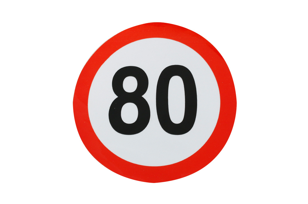 Indicator limitare viteză reflectorizant CL I 80 km/h