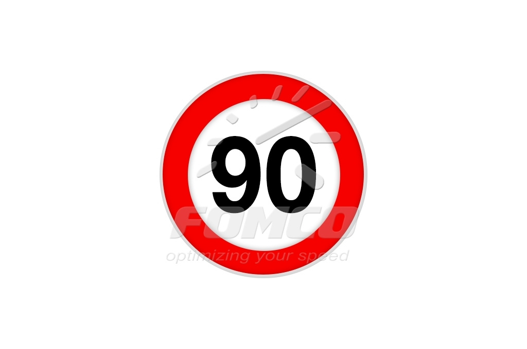 Indicator reflectorizant, Fomco, limită viteză CL I 90 KM/H