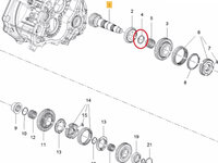 Inel sistem de oprire lagar arbore principal 41 X 2.13MM pt Opel Astra H 2004 2014 1.7 1.9