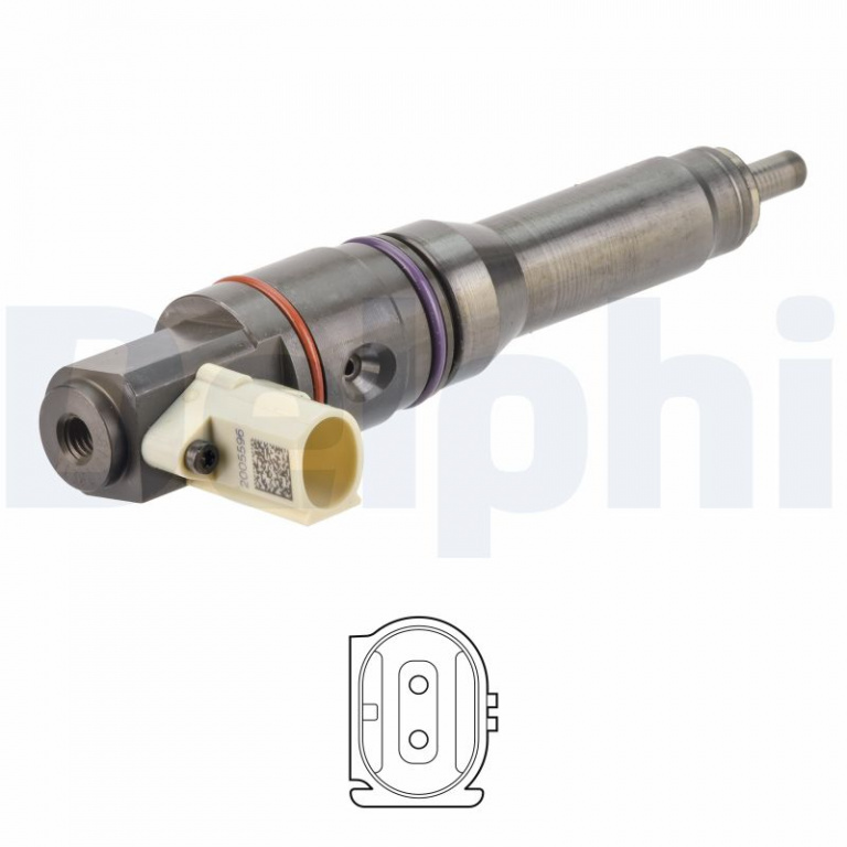 Injector DELPHI BEBJ1D02001 la masina DAF CF MX-13 303 12900cc 412cp 303kW 2013 2014 2015 2016 2017 2018 2019 2020 2021 2022