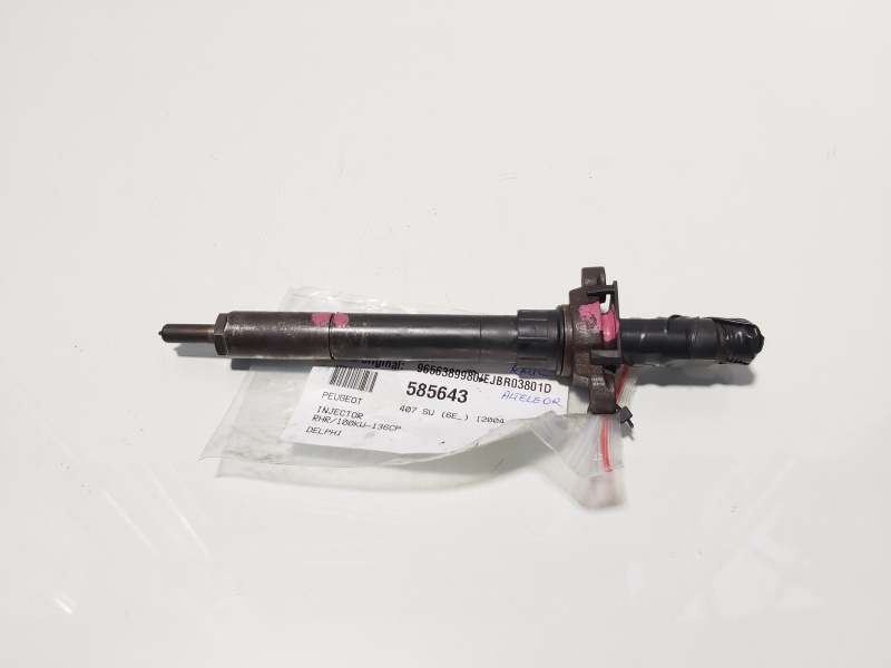 Injector Delphi, cod 9656389980, EJBR03801D, Peugeot 407 SW, 2.0 HDI, RHR (id:585643)