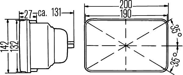 Insertie, far dreapta HELLA DAIHATSU CHARMANT (A) 1981-1987 - 1AE 003 427-011