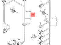 Instalatie electrica senzori parcare bara spate Audi A6 4F Sedan 2007 2008 OEM 4F0971085