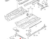 Intarire tunel trnasmisie Volkswagen Golf 6 Hatchback 2010 gri OEM 1K0802128C