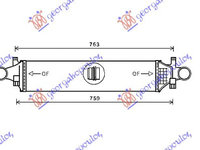 INTER.BENZINA/DSL (625x145) - MERCEDES A CLASS (W176) 12-15, MERCEDES, MERCEDES A CLASS (W176) 12-15, PEUGEOT, PEUGEOT EXPERT 07-16, Partea frontala, Radiator Intercooler, 528106200