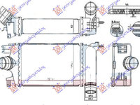 INTERCOOLER 0.9 TCE BENZINA (257x217x40) - NISSAN MICRA (K14) 17-, NISSAN, NISSAN MICRA (K14) 17-, PEUGEOT, PEUGEOT EXPERT 07-16, Partea frontala, Radiator Intercooler, 579206210