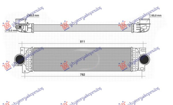 INTERCOOLER 1.5-1.6 TDCI - 2.0 (ENG. T7CÎ•) TDCI DIESEL (655X155X40) - FORD MONDEO 14-17, PEUGEOT, PEUGEOT EXPERT 07-16, PARTEA FRONTALA, RADIATOR INTERCOOLER, FORD, FORD MONDEO 14-, 318106210