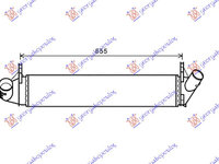 INTERCOOLER 1.5 dci (590x120x40) - DACIA LOGAN-MCV 05-08/P.UP-VAN 09-12, DACIA, DACIA LOGAN-MCV 05-08/P.UP-VAN 09-12, PEUGEOT, PEUGEOT EXPERT 07-16, Partea frontala, Radiator Intercooler, 036706220