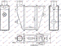 INTERCOOLER 2.2 CTDI (104x202x62) - HONDA CIVIC H/B-L/B 06-12, HONDA, HONDA CIVIC H/B-L/B 06-12, PEUGEOT, PEUGEOT EXPERT 07-16, Partea frontala, Radiator Intercooler, 080906200