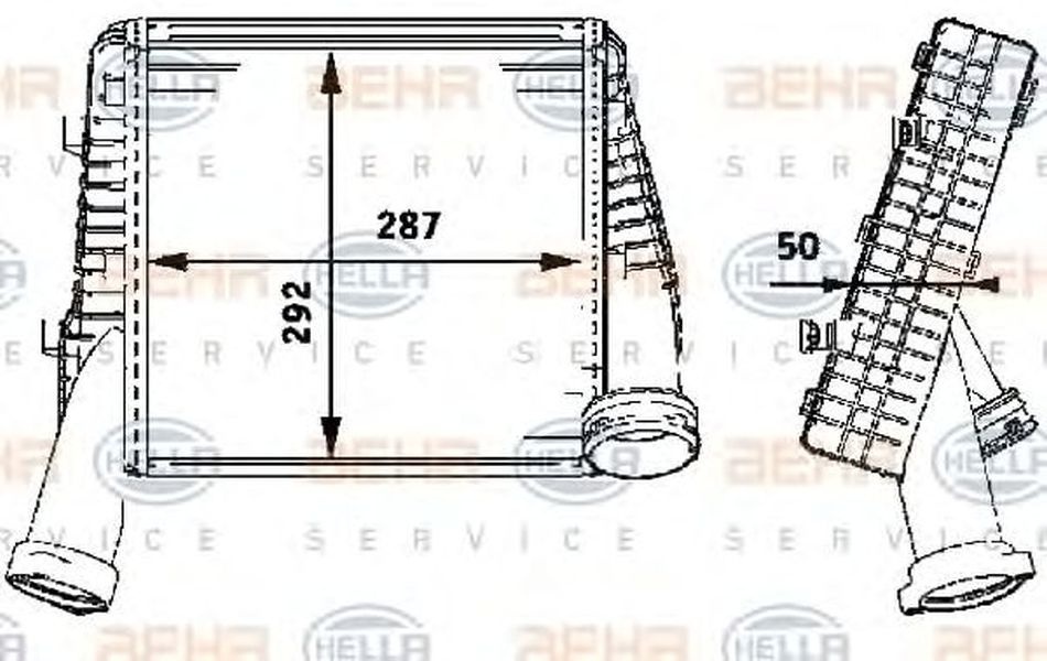 Intercooler AUDI Q7 4L HELLA 8ML 376 723-481