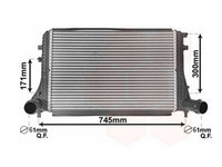 INTERCOOLER AUDI TT 2006->2014 Radiator intercooler benzina/ diesel (61,5x40,5x32) 60 PIESA NOUA ANI 2006 2007 2008 2009 2010 2011 2012 2013 2014