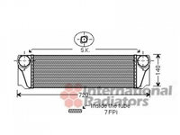 INTERCOOLER BMW SERIE 7 F01 2008->2015 Radiator intercooler 2,0 - 2,5 - 3,0 diesel (550x155x8 PIESA NOUA ANI 2008 2009 2010 2011 2012 2013 2014 2015