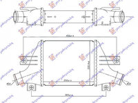 INTERCOOLER CITROEN C4 AIRCROSS 2010-> Radiator intercooler 1.6-1.8 HDi diesel (250x220x64) PIESA NOUA ANI 2010 2011 2012 2013 2014 2015 2016 2017