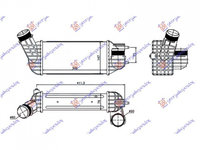 INTERCOOLER CITROEN DS4 2011->2015 Radiator intercooler 2.0 HDI diesel DIAM. 60/60 PIESA NOUA ANI 2011 2012 2013 2014 2015