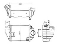 Intercooler compresor 30133 NRF pentru Audi A4 Vw Passat Skoda Superb