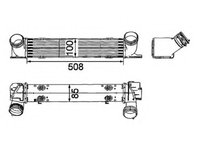 Intercooler compresor 30797 NRF pentru Bmw Seria 3 2.0 3 limuzina [e90] 318 d motorina 122cp/90kw M47 D20 (204D4) 2005 2006 2007