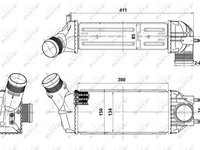 Intercooler compresor 30908 NRF pentru Peugeot 307 CitroEn C4