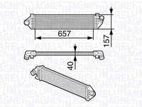 Intercooler, compresor (351319202050 MAGNETI MARELLI) FORD,MAZDA