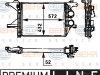 Intercooler, compresor (8ML376723781 HELLA) MERCEDES-BENZ