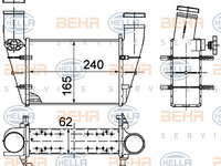 Intercooler, compresor (8ML376727581 HELLA) AUDI,AUDI (FAW),VW,VW (SVW)