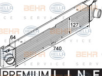 Intercooler, compresor (8ML376746021 HELLA) Citroen,FIAT,PEUGEOT