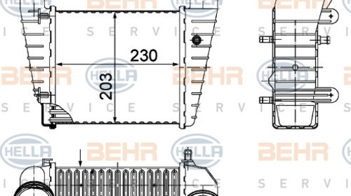 Intercooler, compresor (8ML376776634 HELLA) S