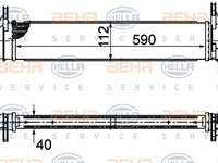 Intercooler, compresor (8ML376988134 HELLA) DACIA