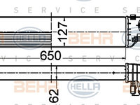 Intercooler, compresor (8ML376988294 HELLA) MERCEDES-BENZ