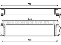 Intercooler compresor AUA4219 AVA QUALITY COOLING pentru Land rover Freelander Land rover Lr2