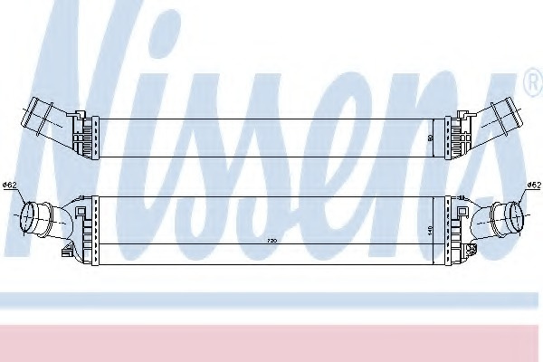 Intercooler compresor # Audi A5 2.7 cabriolet [8f7] tdi motorina 190cp/140kw CGKA 2009 2010 2011 2012 # 96618 # NISSENS