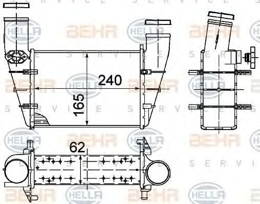 Intercooler compresor AUDI A6 (4B2, C5) - Cod inte
