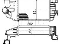 Intercooler, compresor (CI510000S MAHLE KNECHT) OPEL,VAUXHALL