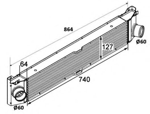 Intercooler, compresor CITROËN RELAY platou /