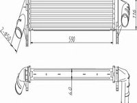 Intercooler compresor DACIA LOGAN (LS_) - OEM - NRF: NRF30255|30255 - Cod intern: W02234542 - LIVRARE DIN STOC in 24 ore!!!