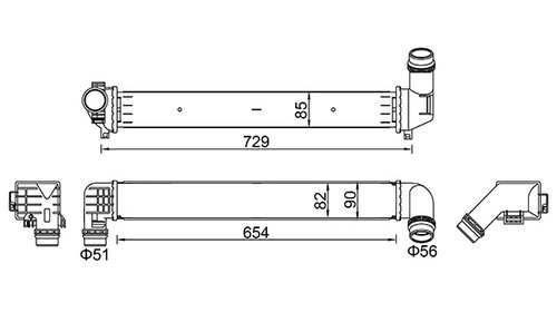 Intercooler, compresor E-KRAFT 1924004262