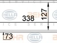 Intercooler, compresor FORD FIESTA IV (JA, JB) (1995 - 2002) HELLA 8ML 376 746-621 piesa NOUA