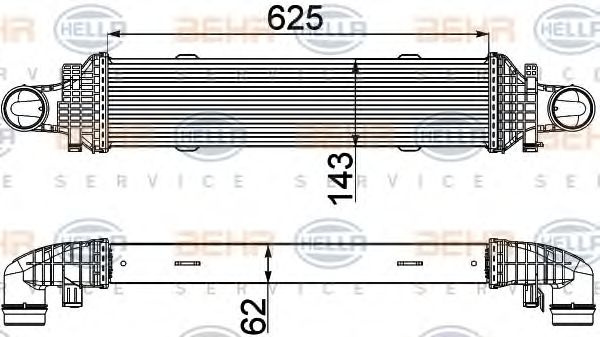 Intercooler compresor MERCEDES C, E Class - Cod intern: W20089494 - LIVRARE DIN STOC in 24 ore!!!