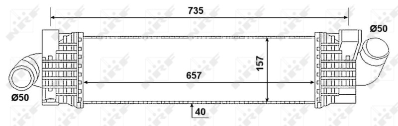 Intercooler, compresor NRF 30906 la FORD