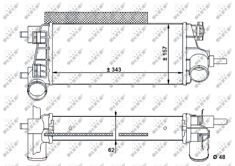 Intercooler, compresor NRF 30926 model F