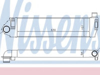 Intercooler, compresor RENAULT MEGANE II (BM0/1, CM0/1) (2002 - 2011) NISSENS 96522 piesa NOUA