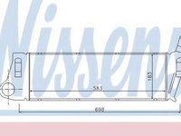 Intercooler, compresor RENAULT MEGANE II (BM0/1, CM0/1) (2002 - 2011) NISSENS 96728 piesa NOUA