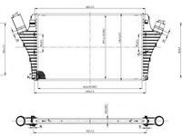 Intercooler, compresor SAAB 9-3 Cabriolet (YS3F) (2003 - 2016) NRF 30858 piesa NOUA