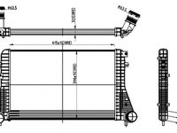 Intercooler compresor VOLKSWAGEN PASSAT (3C2) - OEM - NRF: NRF30306|30306 - Cod intern: W02309674 - LIVRARE DIN STOC in 24 ore!!!